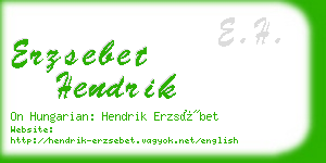 erzsebet hendrik business card